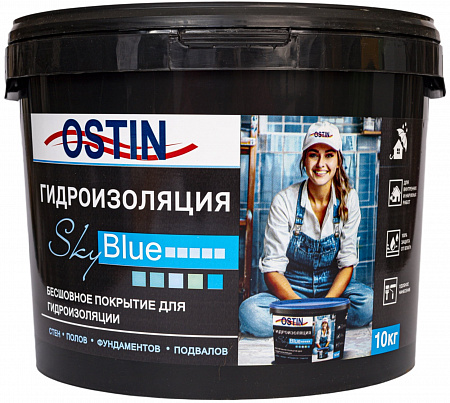 Гидроизоляция OSTIN (полимерная акриловая) 1 кг.